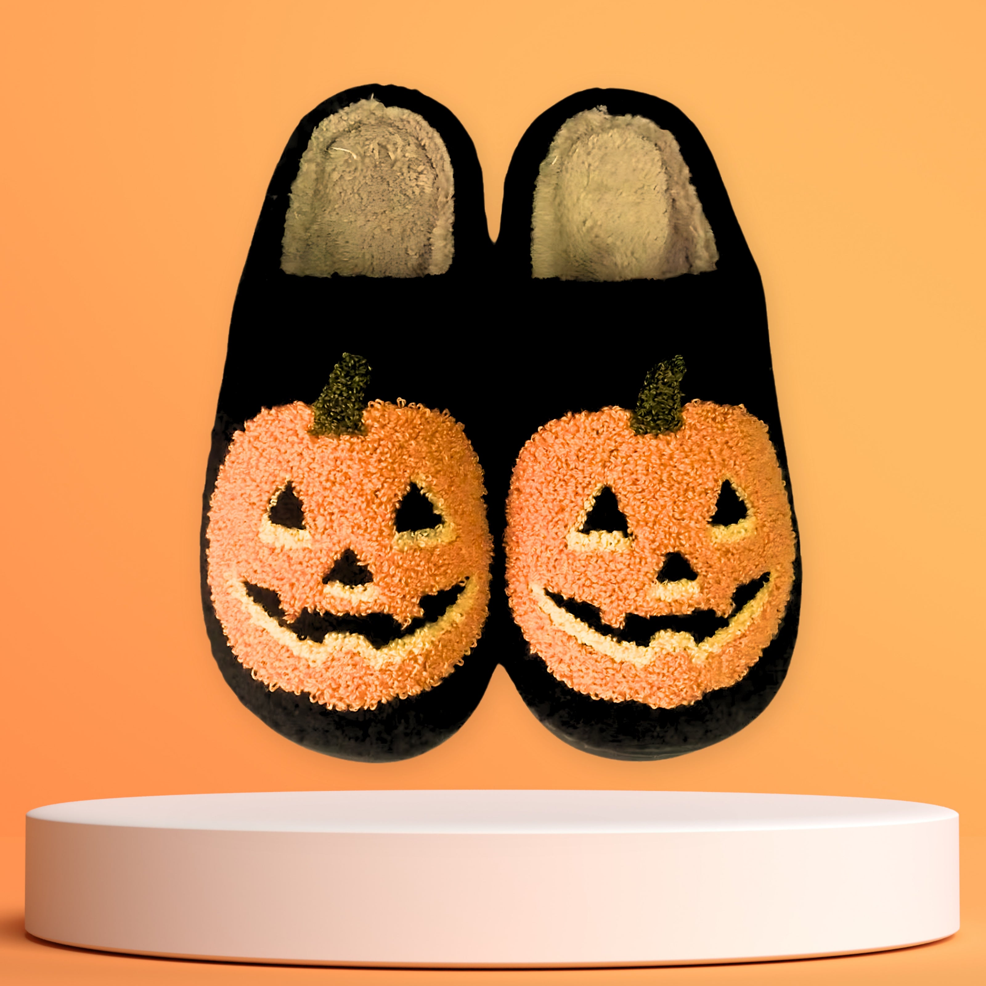 Pumpkin Plush Slippers